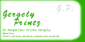 gergely printz business card